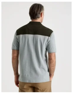 Regatta Birdseye Chest Stripe Polo in Sage