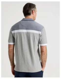 Regatta Birdseye Chest Stripe Polo in Grey