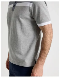 Regatta Birdseye Chest Stripe Polo in Grey