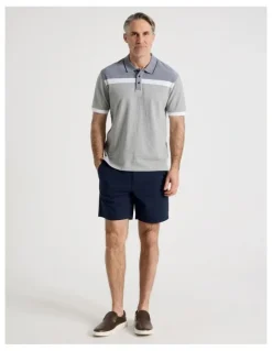 Regatta Birdseye Chest Stripe Polo in Grey