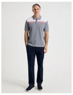 Regatta Birdseye Chest Stripe Polo in Navy