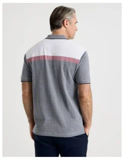 Regatta Birdseye Chest Stripe Polo in Navy