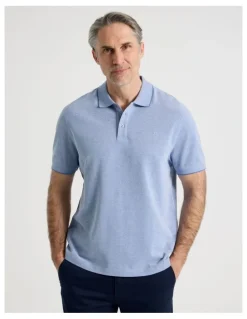Regatta Birdseye Pique Polo in Mid Blues