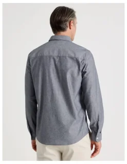 Regatta Chambray Long Sleeve Shirt in Light Blue