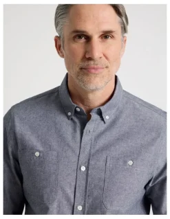 Regatta Chambray Long Sleeve Shirt in Light Blue