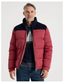 Regatta Contrast Panel Puffer Jacket in Red