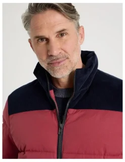 Regatta Contrast Panel Puffer Jacket in Red