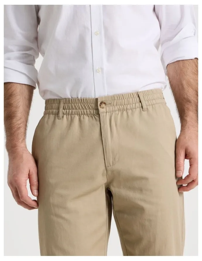 Regatta Cotton Linen Pant in Taupe