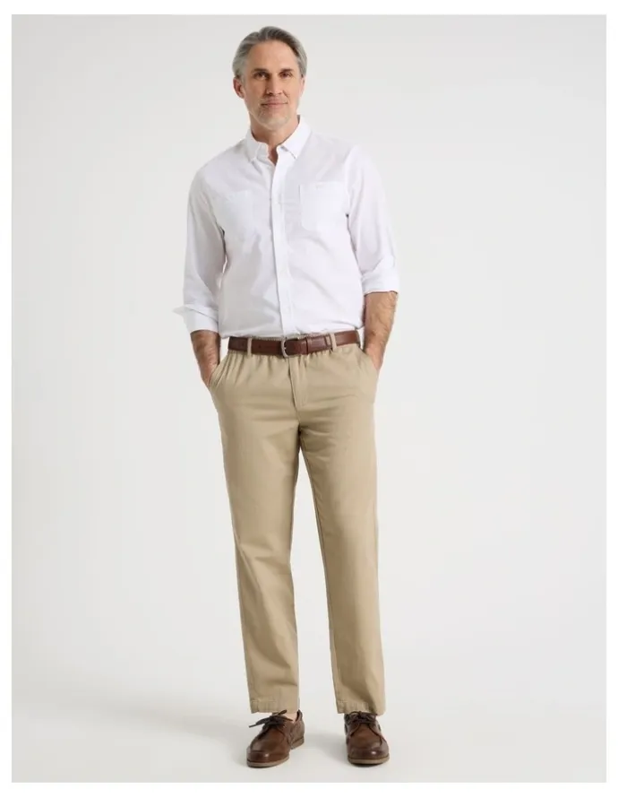 Regatta Cotton Linen Pant in Taupe