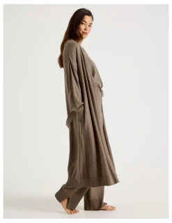 Regatta Long Knit Robe in Malt Marle