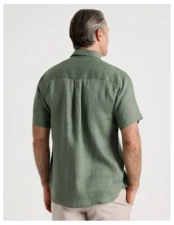 Regatta Short Sleeve Linen Shirt in Sage