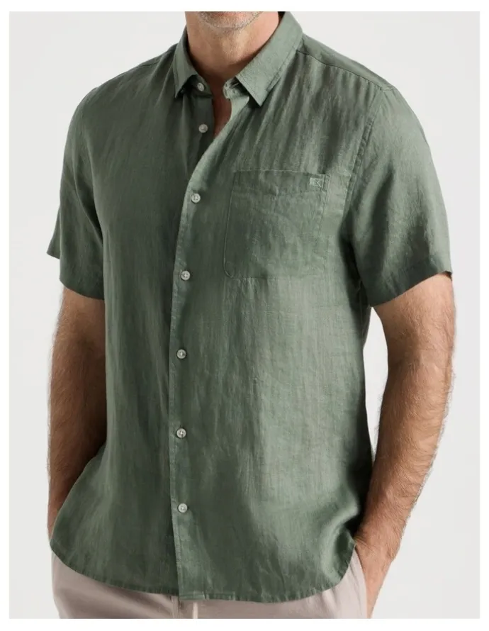 Regatta Short Sleeve Linen Shirt in Sage