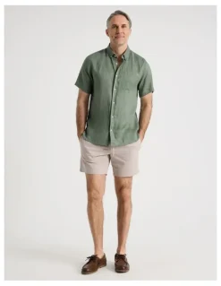 Regatta Short Sleeve Linen Shirt in Sage
