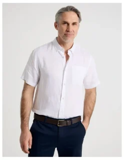 Regatta Short Sleeve Linen Shirt in White