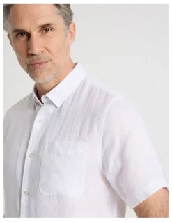 Regatta Short Sleeve Linen Shirt in White