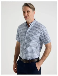 Regatta Short Sleeve Shirt in Blue Check