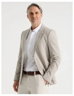 Regatta Textured Blazer in Sand Check