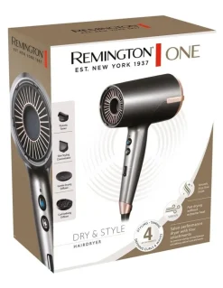 Remington One Dry & Style Hair Dryer D6077AU in Charcoal