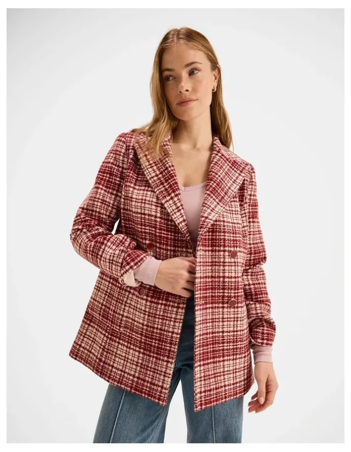 Review Mila Check Peacoat