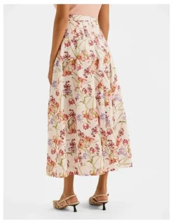 Review Tropics Maxi Skirt in Ivory