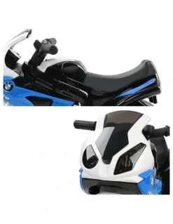 Rigo Kids Electric Ride On Car Police Motorcycle Motorbike BMW Licensed S1000RR Blue in Blue
