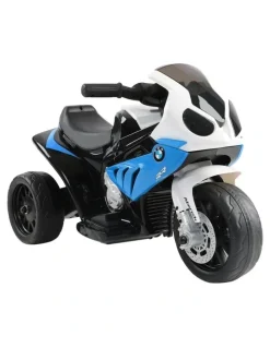 Rigo Kids Electric Ride On Car Police Motorcycle Motorbike BMW Licensed S1000RR Blue in Blue