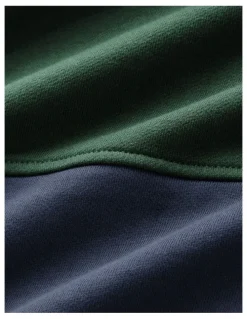 R.M.Williams Heritage Panel Quarter Zip Worker Blue