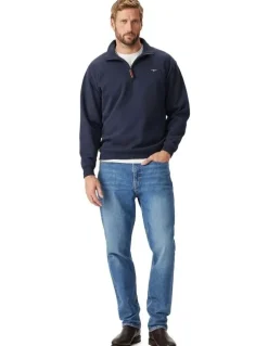 R.M.Williams Mulyungarie 1/4 Zip Sweater in Navy