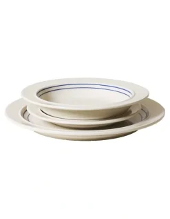 Robert Gordon Blue Horizon Dinner Set 12 Piece in Ivory White/Navy