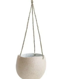 Robert Gordon Garden To Table Hanging Planter Large White Speckle