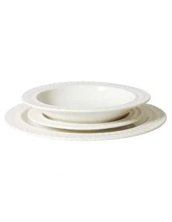 Robert Gordon Wreath Dinner Set 12pc in White