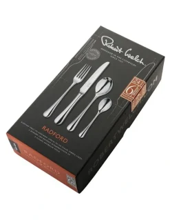 Robert Welch Radford Bright 24 Piece Cutlery Set Gift Boxed in Silver