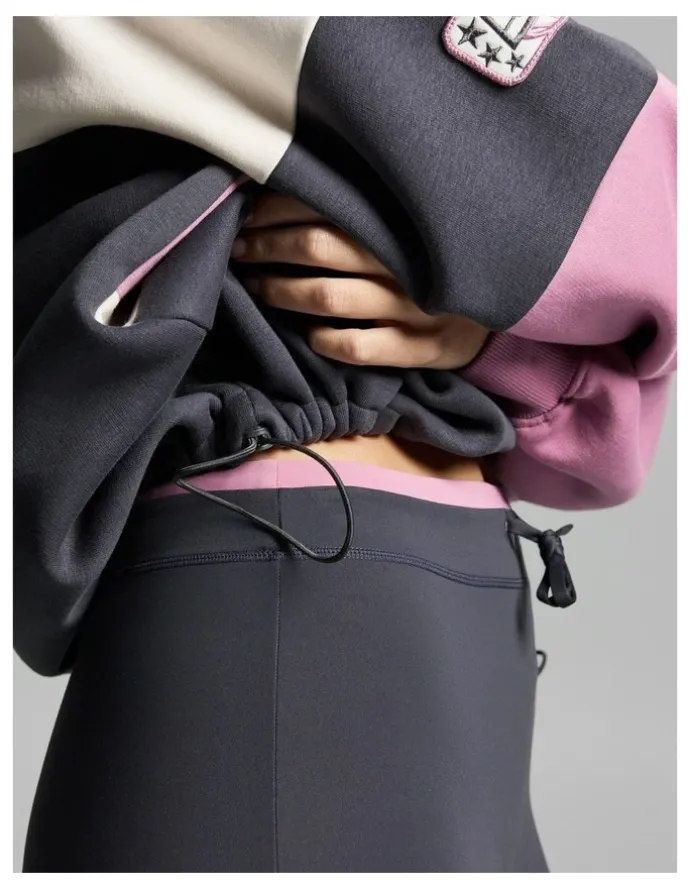Rockwear Cosy Fleece Blocked Snap Crew Zinc