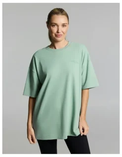 Rockwear Luxe Brushed Oversize Tee Matcha