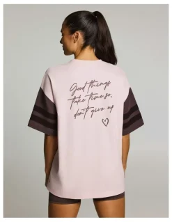 Rockwear Oversize Blocked Tee Pink Lemonade