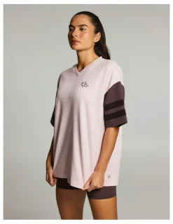 Rockwear Oversize Blocked Tee Pink Lemonade