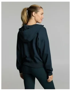Rockwear Plush Fleece Half Zip Hoodie Teal