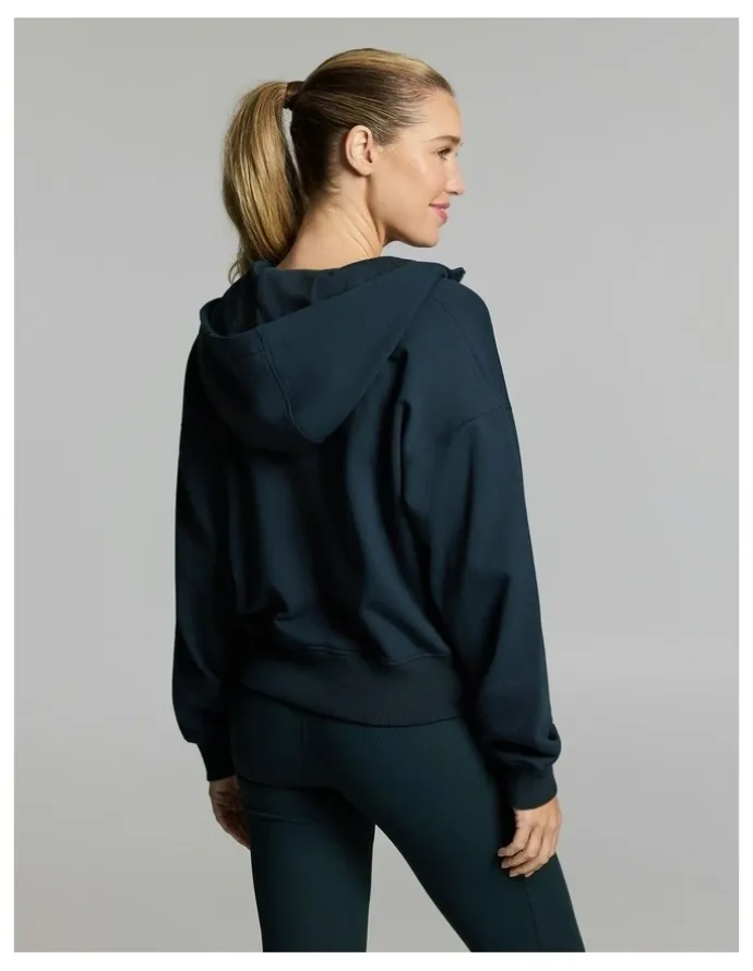 Rockwear Plush Fleece Half Zip Hoodie Teal