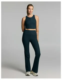 Rockwear Rib Luxesoft Slim Flared Tights Teal