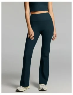 Rockwear Rib Luxesoft Slim Flared Tights Teal
