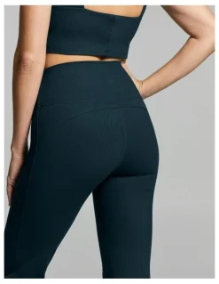 Rockwear Rib Luxesoft Slim Flared Tights Teal