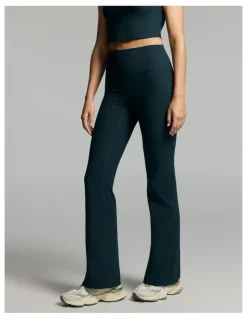 Rockwear Rib Luxesoft Slim Flared Tights Teal
