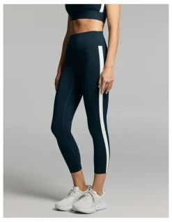 Rockwear Side Stripe Ankle Grazer Tights Teal