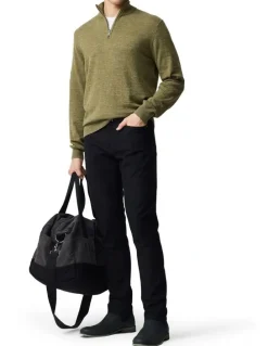 Rodd & Gunn Fortrose 1/4 Zip Knit in Olive