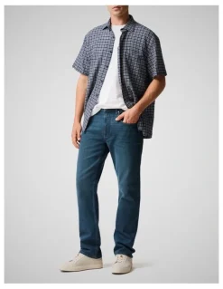 Rodd & Gunn Kurow Relaxed Fit Italian Denim Short Leg in Mid Blue