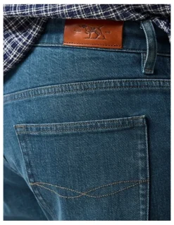 Rodd & Gunn Kurow Relaxed Fit Italian Denim Short Leg in Mid Blue