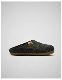 Rodd & Gunn Wanaka Wool Slipper in Charcoal