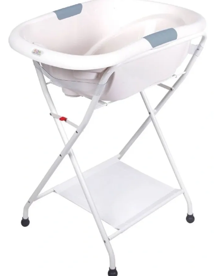 Roger Armstrong Roger Armstrong Oasis Bath Stand Folding Fabric Shelf Rubber Feet Legs