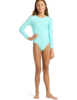 ROXY Aruba Long Sleeve One Piece Swimsuit in Aqua Splash