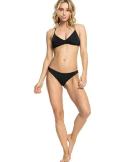 Roxy Beach Classics Athletic Triangle Bikini Top in Black